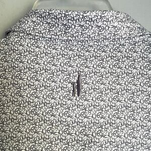 Johnny O Golf Polo All Over Horseshoe Print Men's Size XXL Gray White Fun